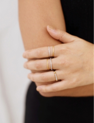 Monica Vinader Womens Sterling Silver Corda Recycled Sterling Silver Ring In Sterling Silver