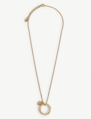 VERSACE Ring Medusa Head brass chain necklace Selfridges