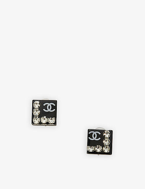 RESELLFRIDGES: Pre-loved Chanel embellished plastic earrings