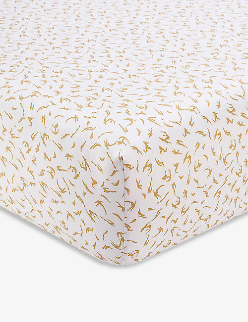 KENZO: KTulipe flower-print cotton fitted sheet