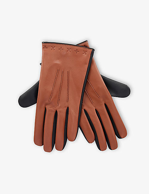 DENTS: Lando branded leather touchscreen gloves