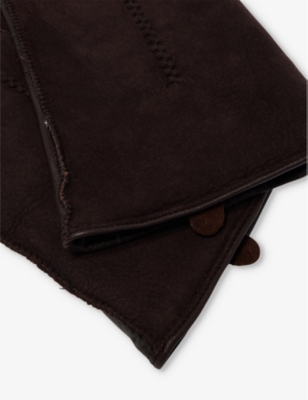Dents Touchscreen Suede Gloves In Brown