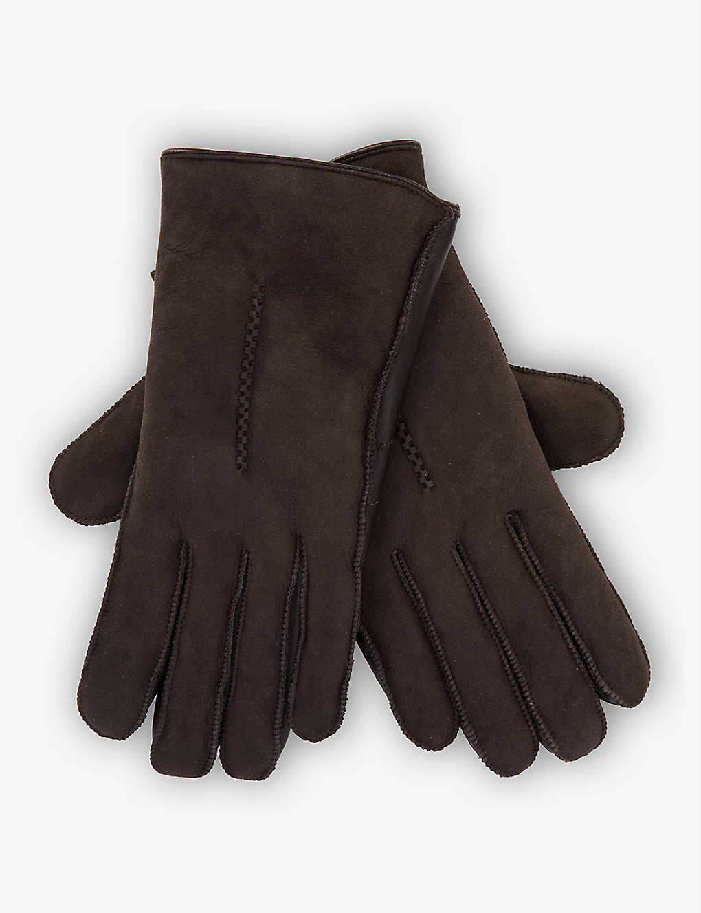 Shop Dents Mens Brown Touchscreen Suede Gloves