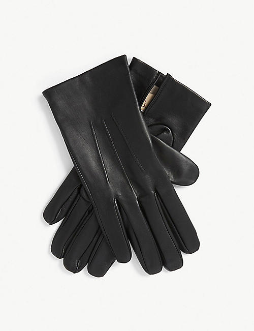 DENTS: Hand-stitched silk-lined leather gloves