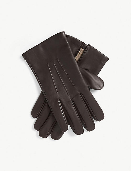 DENTS: Bath cashmere-lined leather gloves