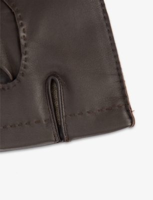 DENTS: 3 Points leather and cashmere touchscreen gloves