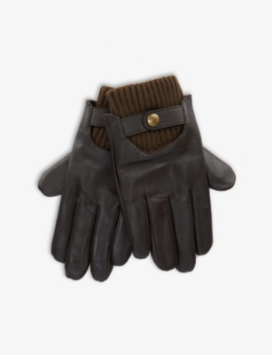 Burberry leather 2024 touchscreen gloves