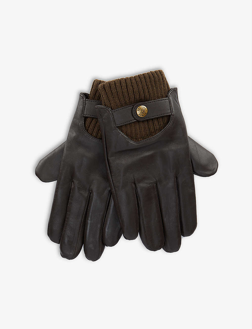 Shop Dents Men's Brown/brown Touch Leather Touchscreen Gloves
