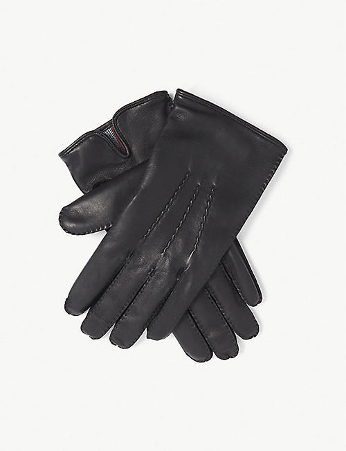 DENTS: Levens cashmere-lined leather gloves