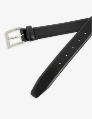 Dents Glossy Leather Belt In Black