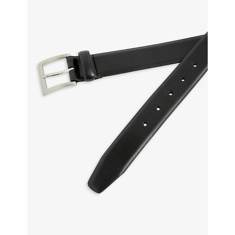 Shop Dents Men's Black Glossy Leather Belt
