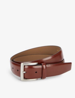 Shop Dents Men's Tan Glossy Leather Belt