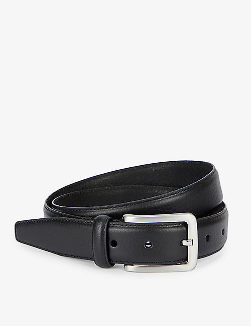 DENTS: Logo-engraved leather belt