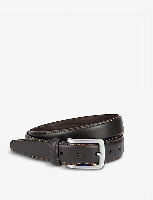 DENTS: Logo-engraved leather belt