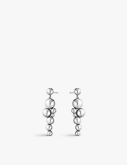 GEORG JENSEN: Moonlight Grapes oxidised sterling silver earrings
