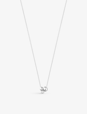 GEORG JENSEN: Moonlight Grapes sterling-silver and 0.07ct diamond pendant necklace