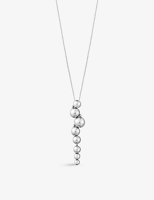 GEORG JENSEN: Moonlight Grapes large oxidised sterling-silver necklace