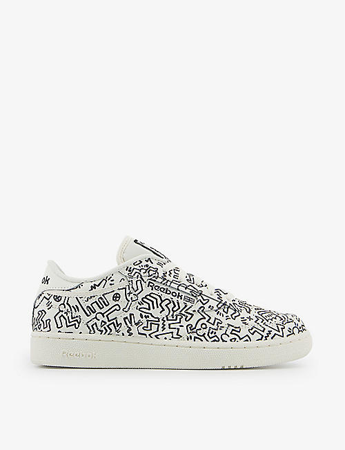 REEBOK: Reebox x Keith Haring Club C leather low-top trainers
