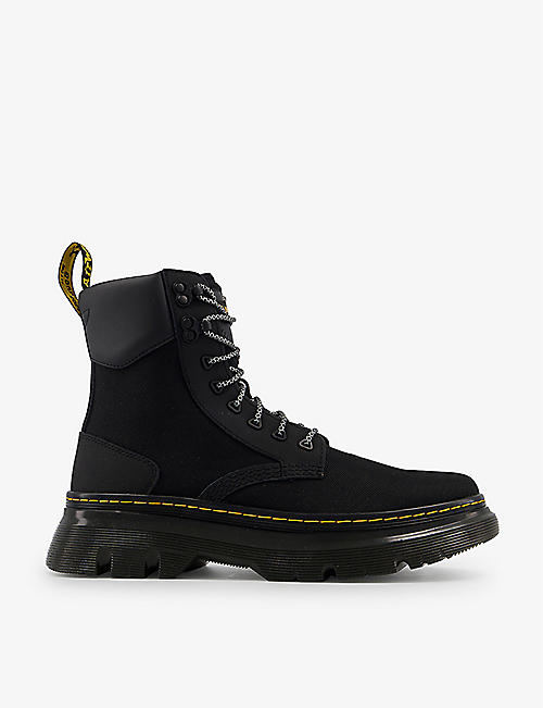 DR. MARTENS: Tarik 8 eyelet leather and mesh boots