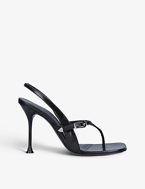 MAGDA BUTRYM: Slingback leather heeled sandals