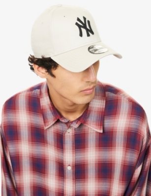 Shop New Era Mens Stone 9forty New York Yankees Brand-embroidered Cotton-canvas Baseball Cap