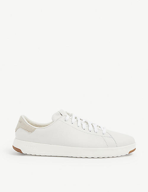 COLE HAAN: Grandpro Rally laser-cut leather trainers
