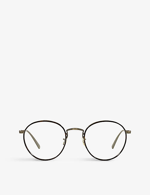 OLIVER PEOPLES: OV1302 Artemio round-frame metal glasses