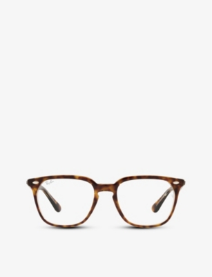 Ray Ban Rx4362v Hawkeye Square-frame Acetate Optical Glasses In Brown