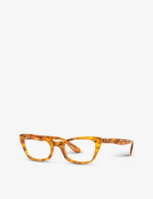 Ray Ban Rx5383 Mr Burbank Square-frame Acetate Eyeglasses In Brown