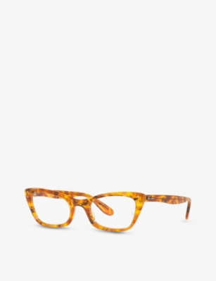 Shop Ray Ban Ray-ban Women's Brown Rx5499 Lady Burbank Optics Acetate Cat-eye Glasses