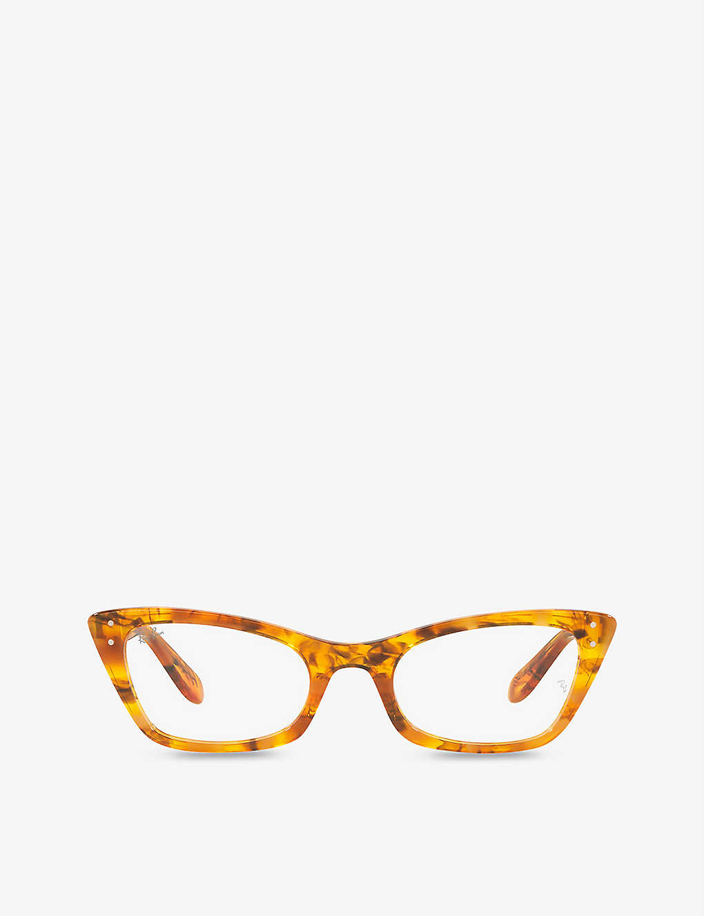Ray Ban Rx5499 Lady Burbank Optics Acetate Cat-eye Glasses In Brown