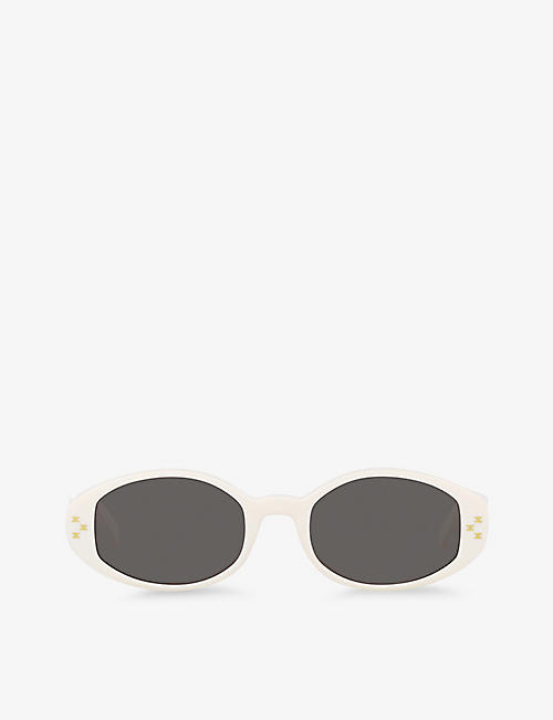 CELINE: CL40212U acetate oval-framed sunglasses