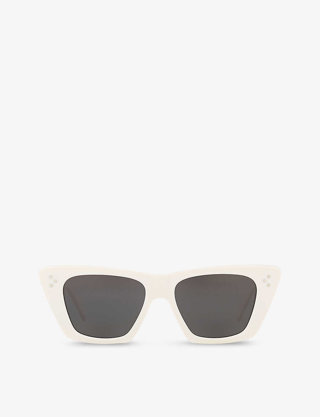 Shop Celine Women's White Cl40187i Acetate Cat-eye Sunglasses
