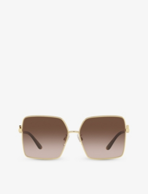 DOLCE & GABBANA: DG2279 square-frame metal sunglasses