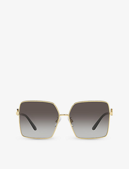 DOLCE & GABBANA: DG2279 square-frame metal sunglasses