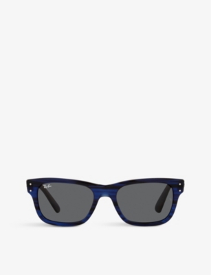 RAY-BAN: RB2283 Mr Burbank rectangular-frame acetate sunglasses