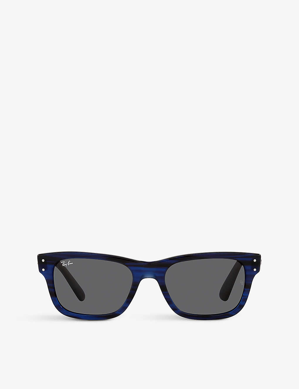 Ray Ban Ray-ban Womens Blue Rb2283 Mr Burbank Rectangular-frame Acetate Sunglasses