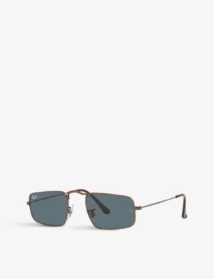 RAY-BAN: RB3957 Julie rectangular-frame metal sunglasses
