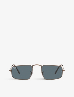 RAY-BAN: RB3957 Julie rectangular-frame metal sunglasses