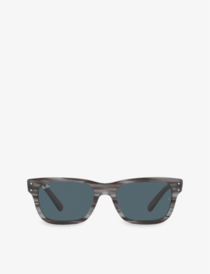 RAY-BAN: RB2283 Mr Burbank rectangular-frame acetate sunglasses