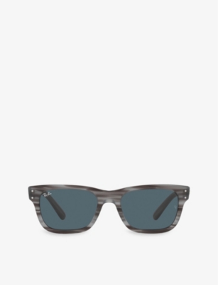 RAY-BAN: RB2283 Mr Burbank rectangular-frame acetate sunglasses