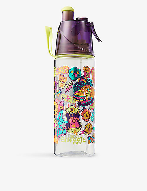 SMIGGLE: Ziggy Spritz graphic-print plastic water bottle 560ml