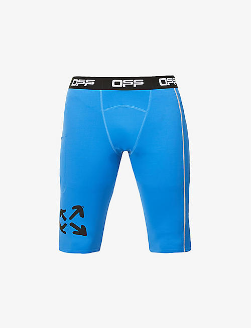 OFF-WHITE C/O VIRGIL ABLOH: Compression fitted stretch-jersey cycling shorts