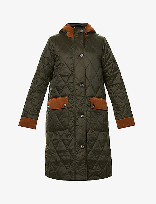 BARBOUR: Mickley logo-embroidered shell coat