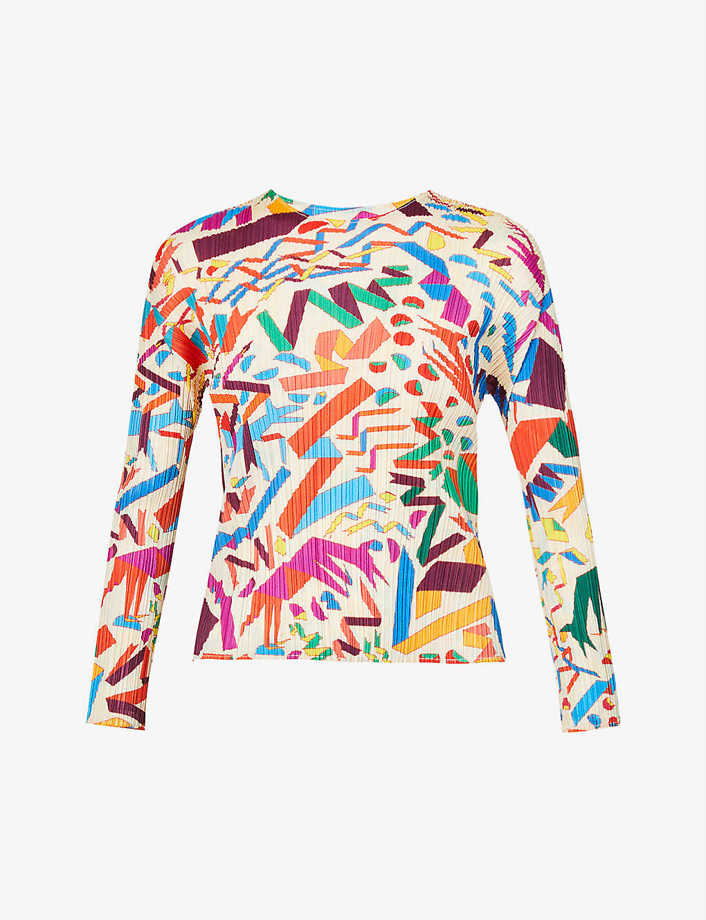 PLEATS PLEASE ISSEY MIYAKE - Confetti graphic-print woven top