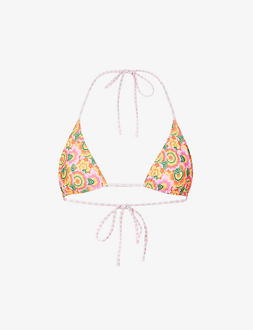VDM THE LABEL: Blair reversible triangle bikini top