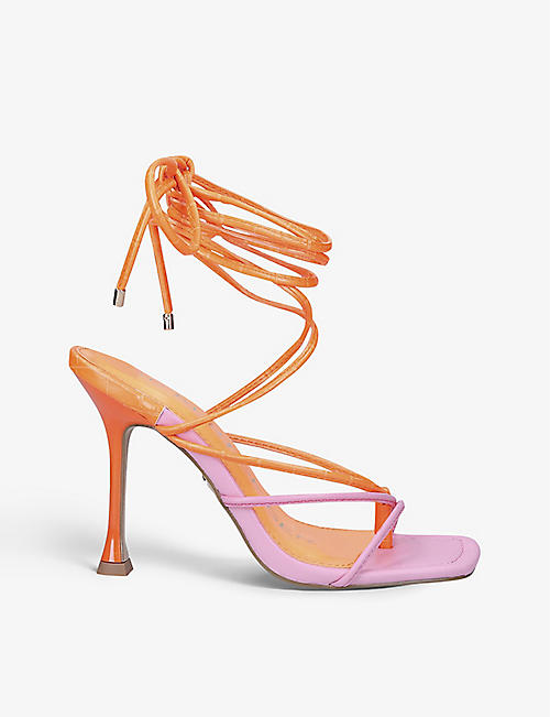 KG KURT GEIGER: Sydney strappy vegan-leather heeled sandals