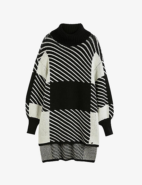 TED BAKER: Zzaarah jacquard knitted jumper