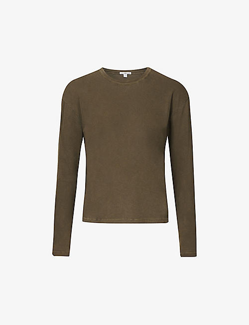 JAMES PERSE: Boxy long-sleeved cotton-jersey top