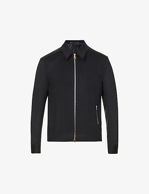 PAUL SMITH: Regular-fit zip-up wool-cashmere blend jacket